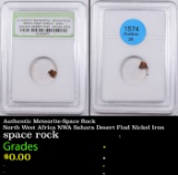 Authentic Meteorite-Space Rock North West Africa NWA Sahara Desert Find Nickel Iron Graded By INB