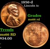 1956-d Lincoln Cent 1c Grades GEM+ Unc RD