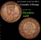 1912 Canada 1 Cent Coin KM: 21 Grades Choice AU/BU Slider