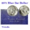 1971 Blue Ikes Silver Dollar