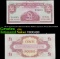 Set of 2 Concecutive 1962 Great Britain Military payment 1 Pound Note P# M36A Grades CU