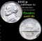 1942-p Jefferson Nickel 5c Grades GEM 5fs