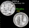 1923-p Mercury Dime 10c Grades vf++