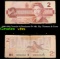 1986-1991 Canada $2 Banknote P# 94b, Sig. Thiessen & Crow Grades vf+
