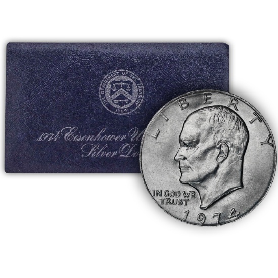 1974 Blue Ikes Silver Dollar