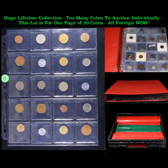 Huge Liifetime Collection - Too Many Coins To Auction Individually - This Lot is For One Page of 20