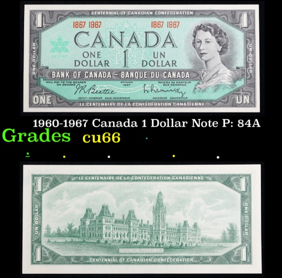 1960-1967 Canada 1 Dollar Note P: 84A Grades Gem+ CU