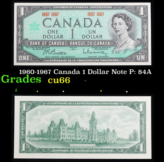 1960-1967 Canada 1 Dollar Note P: 84A Grades Gem+ CU
