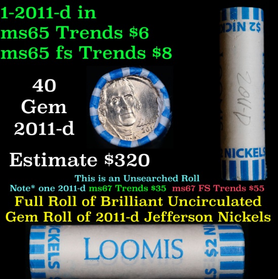 Shotgun Jefferson 5c roll, 2011-d 40 pcs Loomis Wrapper