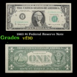 1963 $1 Green Seal Federal Reserve Note (Richmond, VA) Grades vf++
