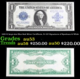 1923 $1 large size Blue Seal Silver Certificate, Fr-237 Signatures of Speelman & White Grades Select