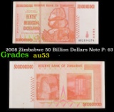 2008 Zimbabwe 50 Billion Dollars Note P: 63 Grades Select AU