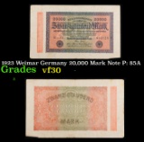 1923 Weimar Germany 20,000 Mark Note P: 85A Grades vf++
