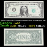 1963A **Star Note** $1 Federal Reserve Note (Philadelphia, PA) Grades Gem CU