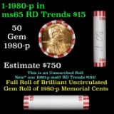 Shotgun Lincoln 1c roll, 1980-p 50 pcs Bank Wrapper.