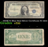 1935E $1 Blue Seal Silver Certificate Fr-1614 Grades vf, very fine