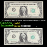 2x Consecutive 1963A $1 Federal Reserve Notes (Chicago, IL), All CU! Grades Gem+ CU