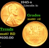 1945-s Lincoln Cent 1c Grades GEM++ RD