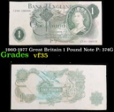 1960-1977 Great Britain 1 Pound Note P: 374G Grades vf++