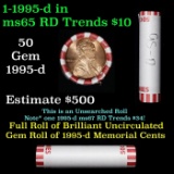 Shotgun Lincoln 1c roll, 1995-d 50 pcs Bank Wrapper.
