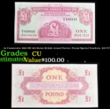 2x Consecutive 1962 ND 4th Series British Armed Forces 1 Pound Special Vouchers, All CU! Grades CU