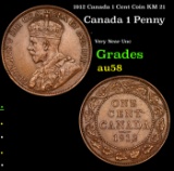 1912 Canada 1 Cent Coin KM: 21 Grades Choice AU/BU Slider