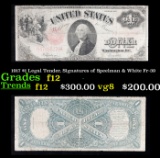 1917 $1 Legal Tender, Signatures of Speelman & White Fr-39 Grades f, fine