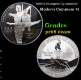 Proof 1995-d Olympics Gymnastics Modern Commem Dollar $1 Grades GEM++ Proof Deep Cameo