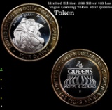 Limited Edition .999 Silver $10 Las Vegas Gaming Token Four queens