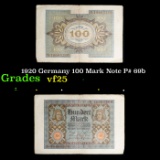 1920 Germany 100 Mark Note P# 69b Grades vf+