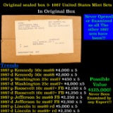 Original Sealed Box of 5-1987 Mint Sets
