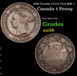 1899 Canada 1 Cent Coin KM: 7 Grades Choice AU/BU Slider
