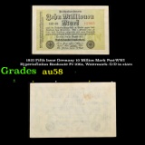 1923 Fifth Issue Germany 10 Million Mark Post-WWI Hyperinflation Banknote P# 106a, Watermark: G/D in