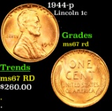 1944-p Lincoln Cent 1c Grades GEM++ Unc RD