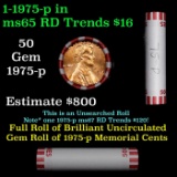 Shotgun Lincoln 1c roll, 1975-p 50 pcs Bank Wrapper.