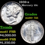 1939-s Mercury Dime 10c Grades GEM++ FSB