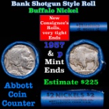 Buffalo Nickel Shotgun Roll in Old Bank Style 'Bell Telephone'  Wrapper 1934 &d Mint Ends