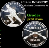 Proof 2012-w INFANTRY Modern Commem Dollar $1 Grades GEM++ Proof Deep Cameo