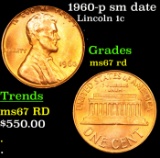 1960-p sm date Lincoln Cent 1c Grades GEM++ Unc RD