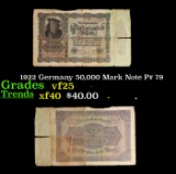 1922 Germany 50,000 Mark Note P# 79 Grades vf+