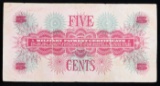 1968 U.S. Military Payment 5 Cents Note P: M64A Grades vf+