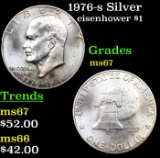 1976-s Silver Eisenhower Dollar $1 Grades GEM++ Unc