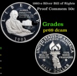 Proof 1993-s Silver Bill of Rights Modern Commem Half Dollar 50c Grades GEM++ Proof Deep Cameo