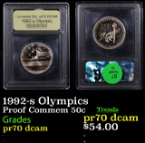 Proof 1992-s Olympics Modern Commem Half Dollar 50c Graded GEM++ Proof Deep Cameo BY USCG