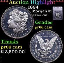 Auction Highlight**1894 Morgan Dollar 1 Graded