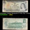 1969-1975 Canada 1 Dollar Banknote P# 85a, Sig. Lawson & Bouey Grades vf+