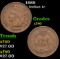 1889 Indian Cent 1c Grades xf
