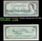 1961-1972 (1954 Modified Hair Issue) Canada 1 Dollar Banknote P# 74b, Sig. Beattie & Rasminsky Grade