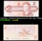 1986-1991 Canada 2 Dollars Banknote P# 94b, Sig. Thiessen & Crow Grades Choice AU/BU Slider