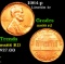 1964-p Lincoln Cent 1c Grades GEM+ Unc RD